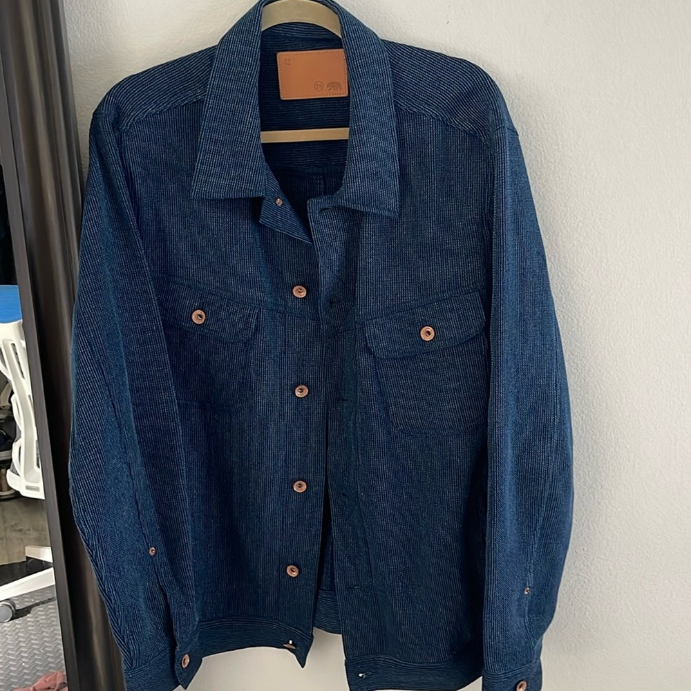 Taylor stitch indigo waffle jacket in size 42 (large)